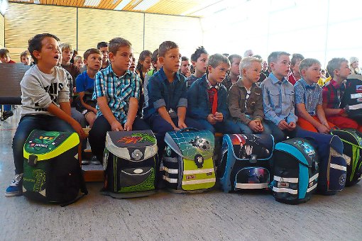 Gespannt fieberten die neuen Erstklässler ihrer ersten Schulstunde entgegen.  Foto: Grundschule Egenhausen Foto: Schwarzwälder-Bote