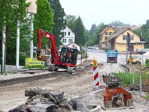 In Dornstetten wird die Verschwenkung der Bahnhofstraße mit Nachdruck vorangetrieben.  Foto: Schwenk