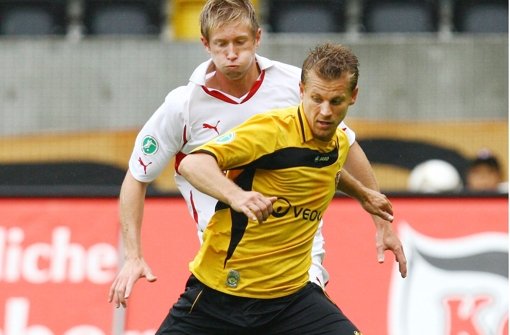 Gerrit Müller (vorne) war einmal für Dynamo Dresden am Ball. Foto: Pressefoto Baumann