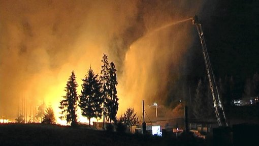 Durch ihren gezielten Einsatz verhinderte die Feuerwehr beim Brand im Sägewerk Burgbacher einen Totalsachaden.  Foto: Archiv Foto: Schwarzwälder-Bote