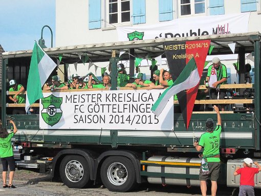 Nch der Meisterschaft in der Kreisliga A gab es in Göttelfingen kein Halten mehr.  Foto: FC