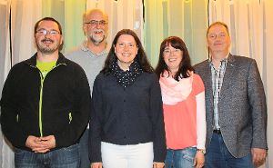 Alfred Kunz, Britta Rath, Steffi Reuter, Michael Gallwitz und Heiko Schmieder bilden den Vorstand des  Badmintonclubs Winzeln (von rechts). Foto: Trik Foto: Schwarzwälder-Bote