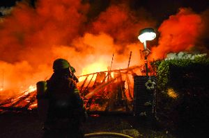 Aus noch nicht geklärter Ursache war an einem Wohnwagen ein Feuer ausgebrochen. Foto: Kreisfeuerwehrverband Calw