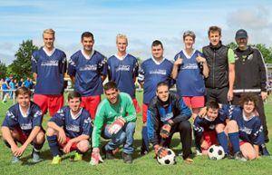 Die Mannschaft der Lebenshilfe Nagold zeigte beim Fußballturnier in Vollmaringen vorbildlichen Kampfgeist. Foto: Kistner Foto: Schwarzwälder-Bote