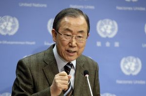 UN-Chef Ban Ki Moon hat einen Rückzieher gemacht und den Iran wieder ausgeladen. Foto: dpa
