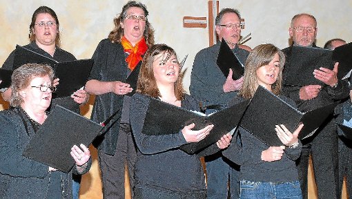 Der gemischte Chor auf der Bühne Foto: Engelhard Foto: Schwarzwälder-Bote