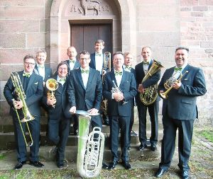 Gut gelaunt und voller Spielfreude: die Musiker von German Brass Foto: Mießler Foto: Schwarzwälder-Bote
