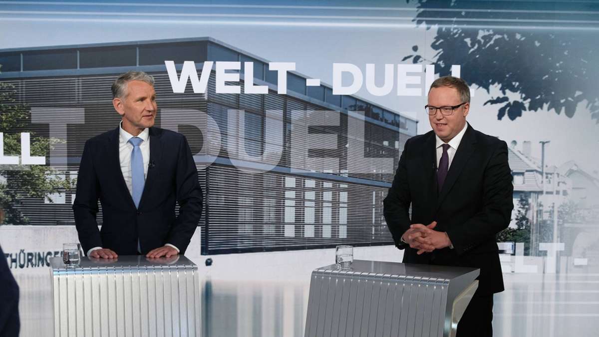 TV-Duell Landtagswahl in Thüringen: Telekom-Anwälte prüfen Höcke-Aussage