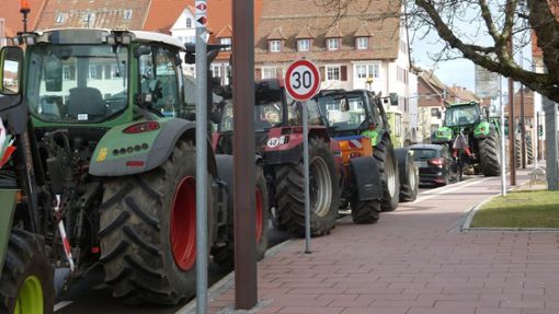 Bei  der Traktordemo  in Freudenstadt gegen Spitzenpolitiker der SPD waren laut eigenen Angaben auch Mitglieder der Fahrzeugprotest-Szene dabei. Foto: Beyer