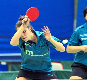 Theresa Lehmann verlor zusammen mit Kristina Kazantseva im Doppel. Foto: Heck Foto: Schwarzwälder-Bote