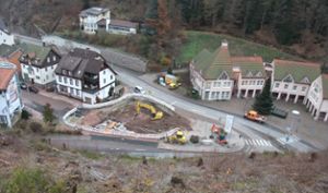 Die Baumaßnahme  Regenüberlaufbecken in Lauterbach   macht  Fortschritte. Foto: Borho Foto: Schwarzwälder-Bote