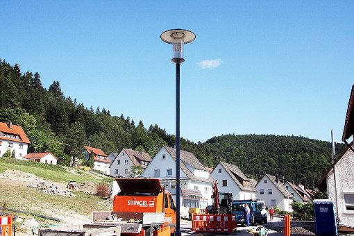 Mehr Licht für die Nusplinger Hohenbergstraße: Rund 10 000 Euro kostet die Umrüstung auf die moderne LED-Technologie. Foto: Weiger Foto: Schwarzwälder-Bote
