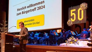 Dirk Abel beim Bürgertreff 2024 in Balingen Foto: Eyckeler