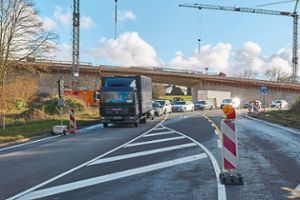 Die Verkehrssituation in Nordstetten ist bereits jetzt, mit der einseitigen Sperrung angespannt. Was passiert, wenn dieser Bereich zwei Jahre voll gesperrt ist?  Foto: Lück