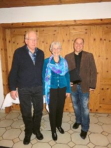 Sorgen sich um die Zukunft des Schwarzwaldvereins Glatten (von links): Vorsitzender Konrad Kilgus, Bezirksvorsitzende Marlies Mohrlok und Bürgermeister Tore-Derek Pfeifer. Foto: SWV