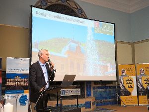 Tourismus-Chef Stephan Köhler beim Tag des Tourismus im Forum König-Karls-Bad.   Foto: Mutschler