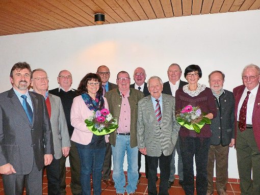 Langjährige Mitglieder wurden bei der Hauptversammlung geehrt. Foto: Vögele Foto: Schwarzwälder-Bote