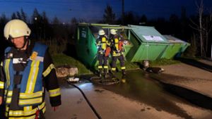 Container-Brand ruft Feuerwehr Eutingen auf den Plan