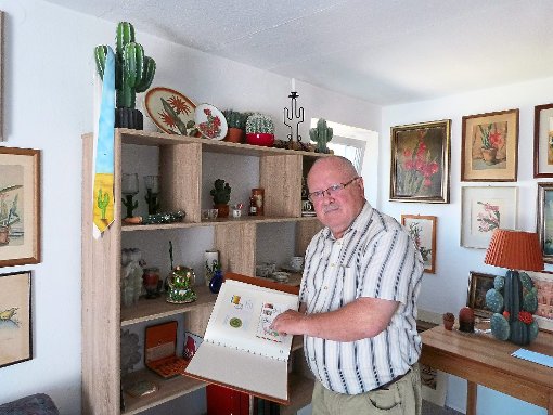 Holger Dopp hat den ersten Raum seines Kakteenmuseums schon eingerichtet. Fotos: Begemann Foto: Schwarzwälder-Bote