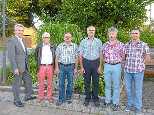 Jochen Stoll, Herbert Geisel, Bernd Brüstle, Karl Roller, Klaus Schlecht, Helmut Lieske Foto: Gemeinde Simmersfeld Foto: Schwarzwälder-Bote