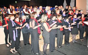 Die neu gegründete Chorgemeinschaft Dauchingen-Gunningen war beim  Hintervillinger Sängertreffen zu erleben.  Fotos: Bombardi Foto: Schwarzwälder-Bote