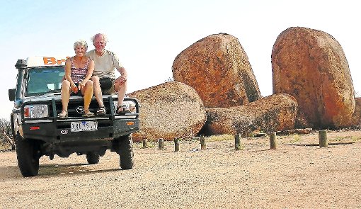 Adelheid Keller und Paul Spahr im Outback von Australien. Foto: sb