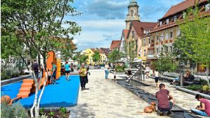 Der Obertorplatz in Hechingen im Sommer (Archivfoto) Foto: Thomas Jauch