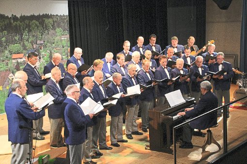 Der Männergesangverein Weilersbach begeistertein der Glöckenberghalle mit seinem Konzert Sing ein Lied.  Foto: Heinig Foto: Schwarzwälder-Bote