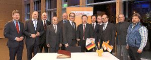 Die Schramberger Delegation mit Bundesverkehrsminister Alexander Dobrindt. Foto: Kienzler Foto: Schwarzwälder-Bote