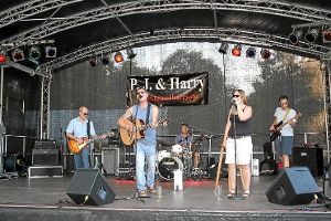 P.J.  & Harry und ihre Electric Band sorgen am Freitagabend zum Auftakt des Sulzer Neckar- und Kinderfests für ordentlich Stimmung auf dem Wöhrd.  Foto: Danner Foto: Schwarzwälder-Bote