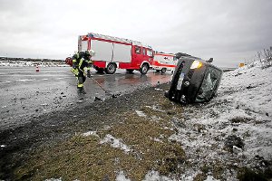 Schwerer Verkehrsunfall zwischen Tunningen und Schura.  Foto: Marc Eich