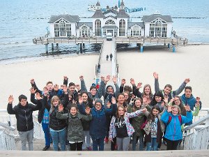 Haben im Schullandheimaufenthalt auf der Insel Rügen viel Spaß: die Siebener der Werkrealschule Schömberg. Foto: Schule Foto: Schwarzwälder-Bote