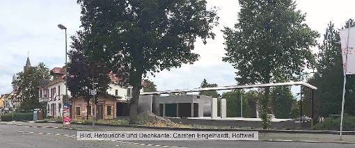 Aufmerksamkeit erregt hat diese Fotomontage zum Anbau an die Villa Duttenhofer. Fotomontage: Engelhardt Foto: Schwarzwälder-Bote