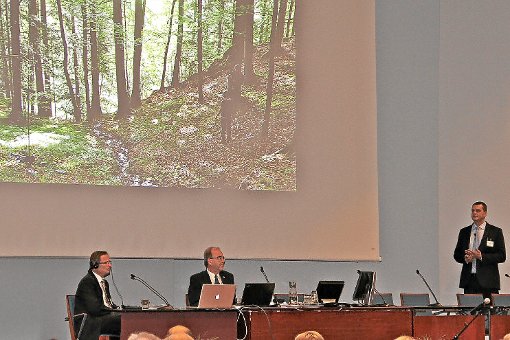 Daniel Lathan (rechts) bei der Präsentation seiner Naturtöne im finnischen Oulo.  Foto: Baden-Württemberg International Foto: Schwarzwälder-Bote