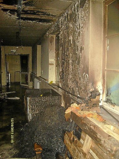 Der Brand in einem Sockelgeschoss des Johanneshauses war schnell gelöscht.   Foto: Polizei Foto: Schwarzwälder-Bote