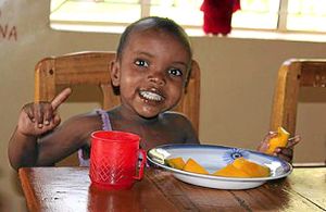 Das Waisenhaus in Tansania beherbergt fünf Kinder, denen es offensichtlich in der Einrichtung gut geht. Repro: Preuß Foto: Schwarzwälder-Bote