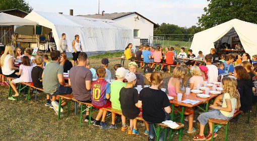 Das Zeltlager des evangelischen Jugendwerks aus Donnstetten-Wersterheim genoss die Natur rund um Rexingen. Foto: Wagner