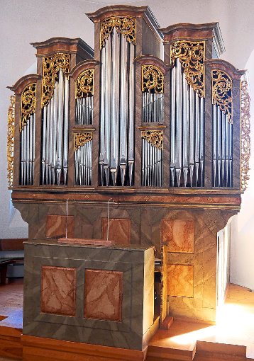 Kirchenmusikdirektor Lie­decke rechnete die  Orgel in Gültlingen in seinem Abnahmebericht 1959  zu den feinsten einma­nualigen alten Orgeln in unserem Lande. Foto: Götz Foto: Schwarzwälder-Bote