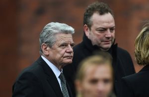 Bundespräsident Joachim Gauck (links) in Haltern. Foto: dpa