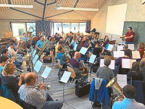 Intensive Vorbereitungen für das Kirchenkonzert hat der Musikverein beim Probenwochenende getroffen.  Foto: Schwörer Foto: Schwarzwälder-Bote