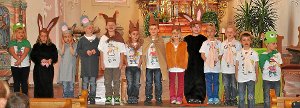 Vorschulkinder gestalteten den Gottesdienst zum Thema Freundschaft.  Foto: Meister Foto: Schwarzwälder-Bote