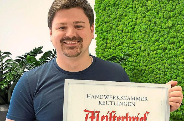 Auszeichnung für Handwerker: Christian Schätzle aus Weilen ist bester Elektrotechnikmeister