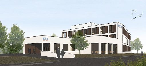 So soll das neue Gebäude der Volksbank Albstadt aussehen. Plan: Volksbank Foto: Schwarzwälder-Bote