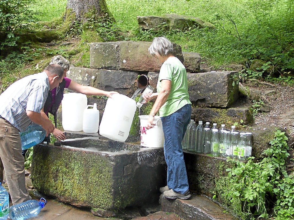 Stets begehrt als Koch- und Trinkwasser: Wasser aus den Quellbrunnen im Eyachtal Fotos: Gegenheimer Foto: Schwarzwälder-Bote