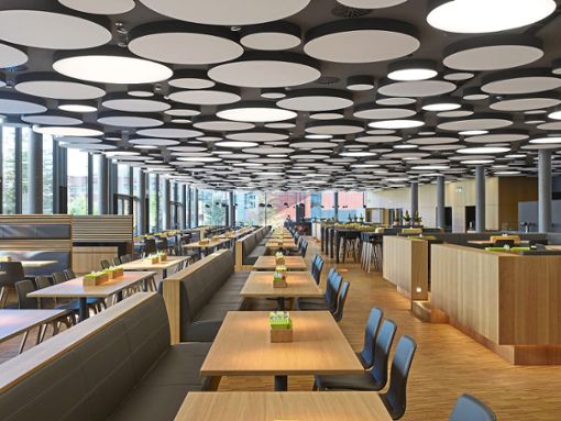 Das neue Vector-Betriebsrestaurant in Regensburg sieht ähnlich aus wie das Vorbild in Stuttgart. Foto: Vector Informatik GmbH