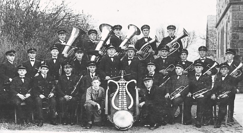 Die Harmonie bei ihrem 25-jährigen Bestehen im Jahr 1934