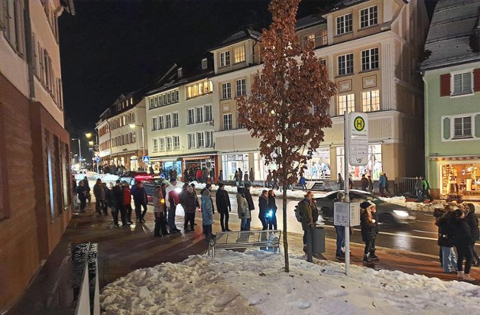 »Spaziergang« in Freudenstadt: Laut Polizei um die 1000 Teilnehmer