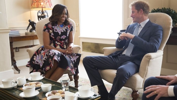 First Lady zum Tee bei Prinz Harry