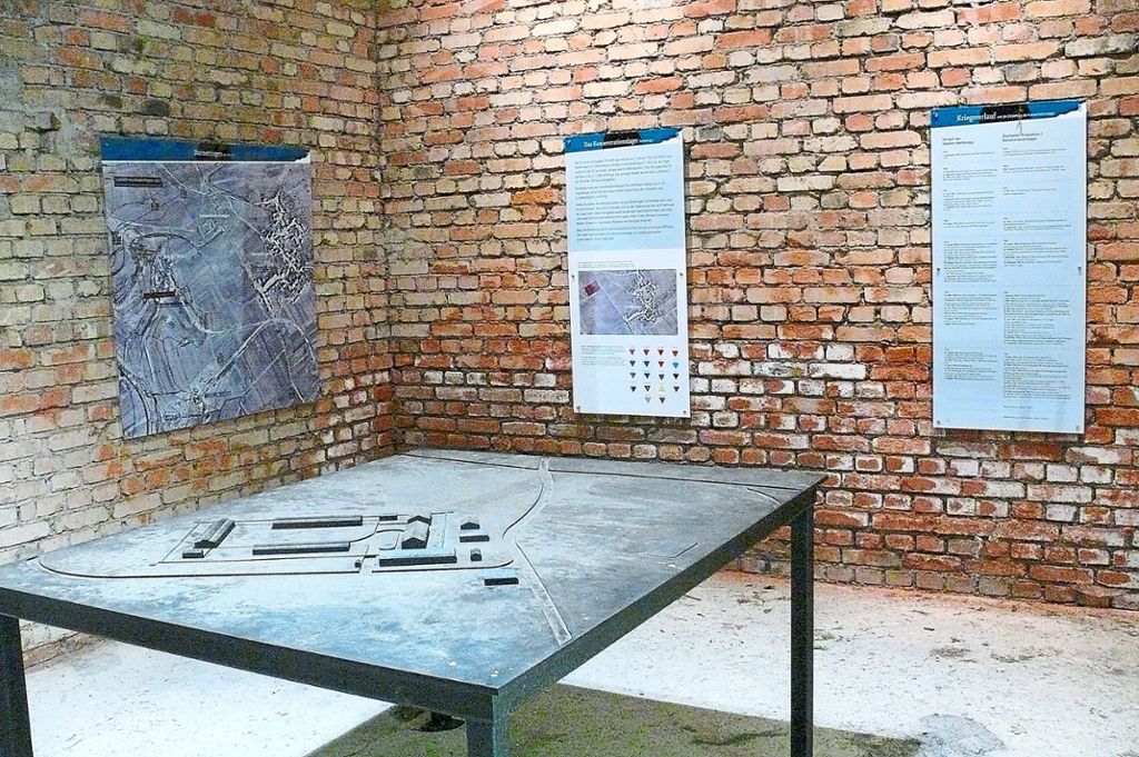 Im Outdoor-Museum in Dormettingen wird an das ehemalige Wüste-Werk und ans Konzentrationslager erinnert. Im Vordergrund ist das Modell des Lagers zu sehen, das Auszubildende der Firma Weckenmann Anlagenbau gefertigt haben.Foto: Visel