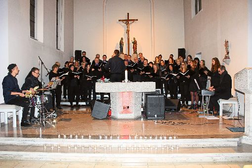 Der Isenburger Chor Vocalmania trat in der Kirche St. Stephanus in Wiesenstetten auf.  Foto: Baum Foto: Schwarzwälder-Bote